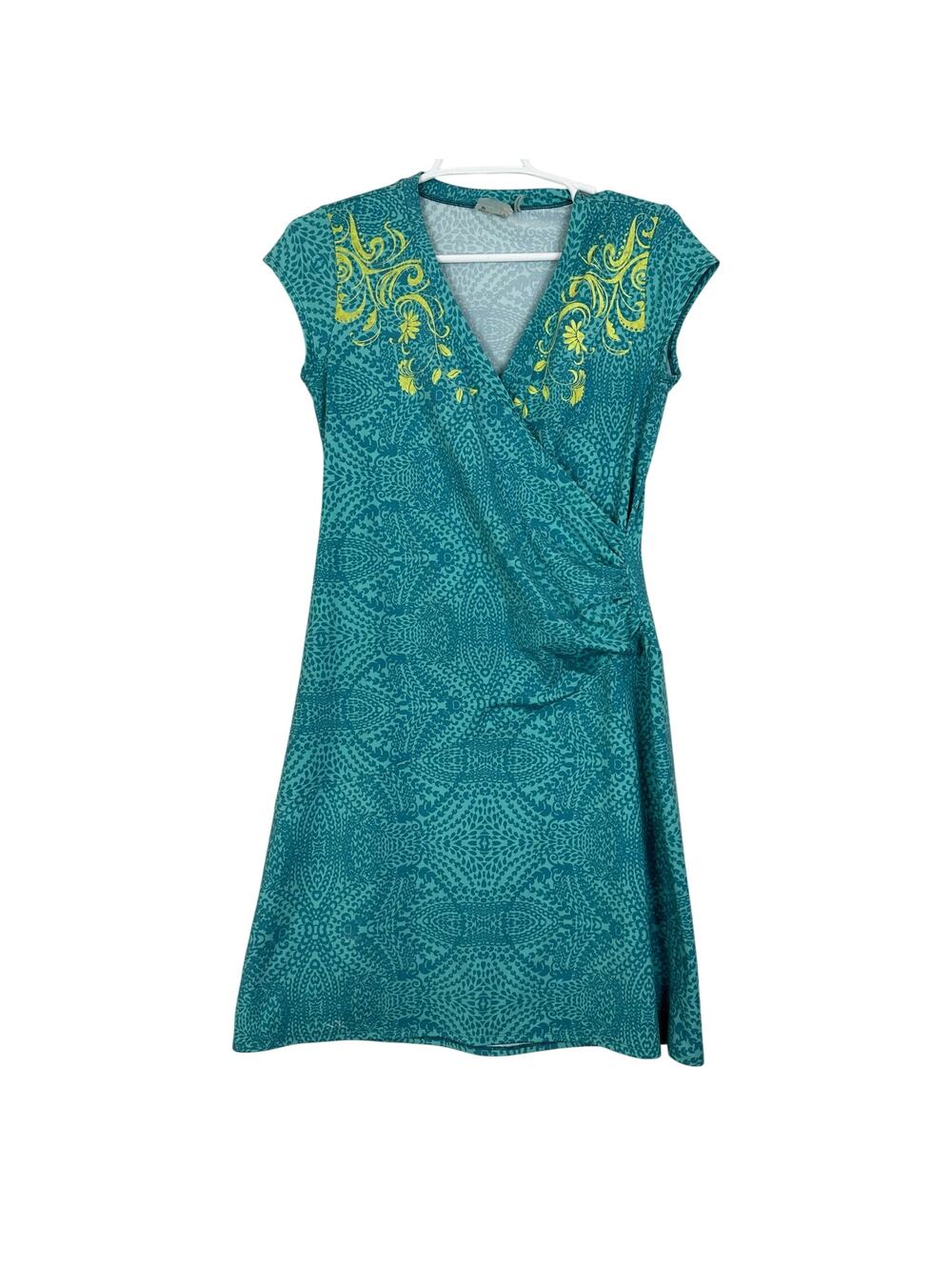 Athleta Nectar Faux Wrap Ruched Dress SP Summer Travel
